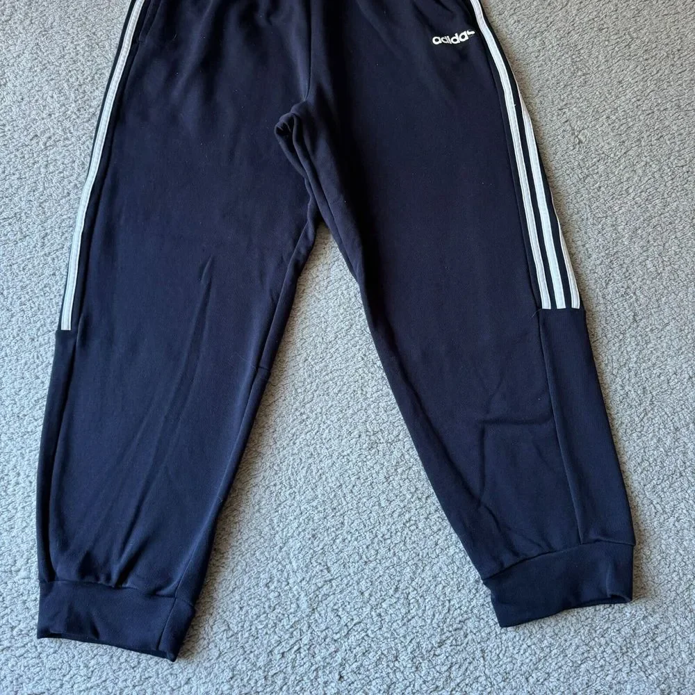Adidas Pants Mens Extra Large Blue Climalite Joggers Tapered‎ Train French Terry